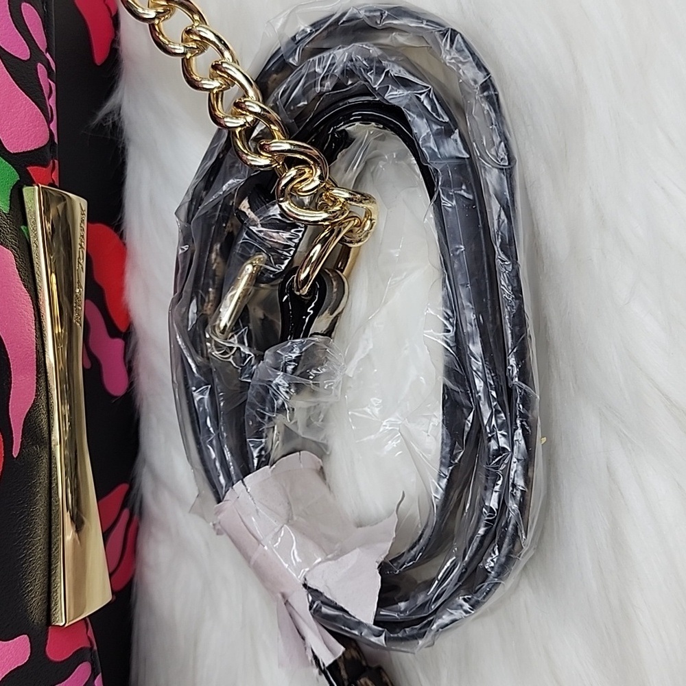 Betsey Johnson Top Handle Floral Leopard Crossbody Bag Purse - Picture 16 of 16